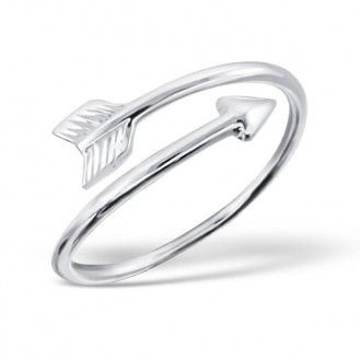 Stříbrný otevřený prsten "Amorův šíp lásky". Ag 925/1000